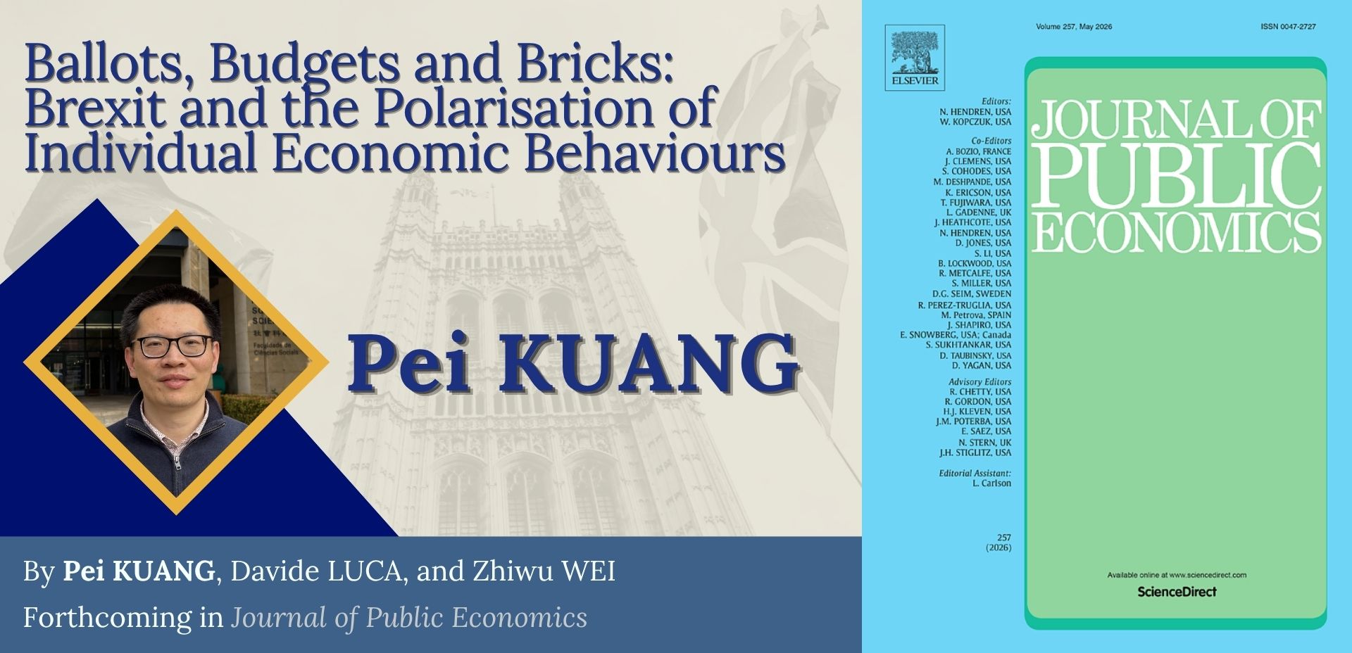Department banner for Ballots, Budgets and Bricks by Pei Kuang, Davide Luca, and Zhiwu Wei