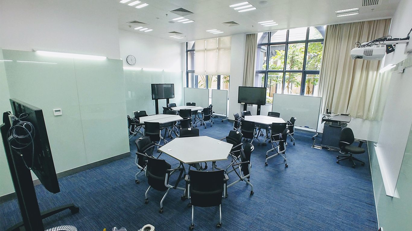 An interactive learning space in the University of Macau Central Teaching Building